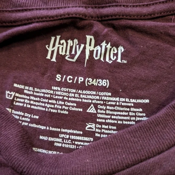 Harry Potter long sleeve shirt men size small - Picture 2 of 3